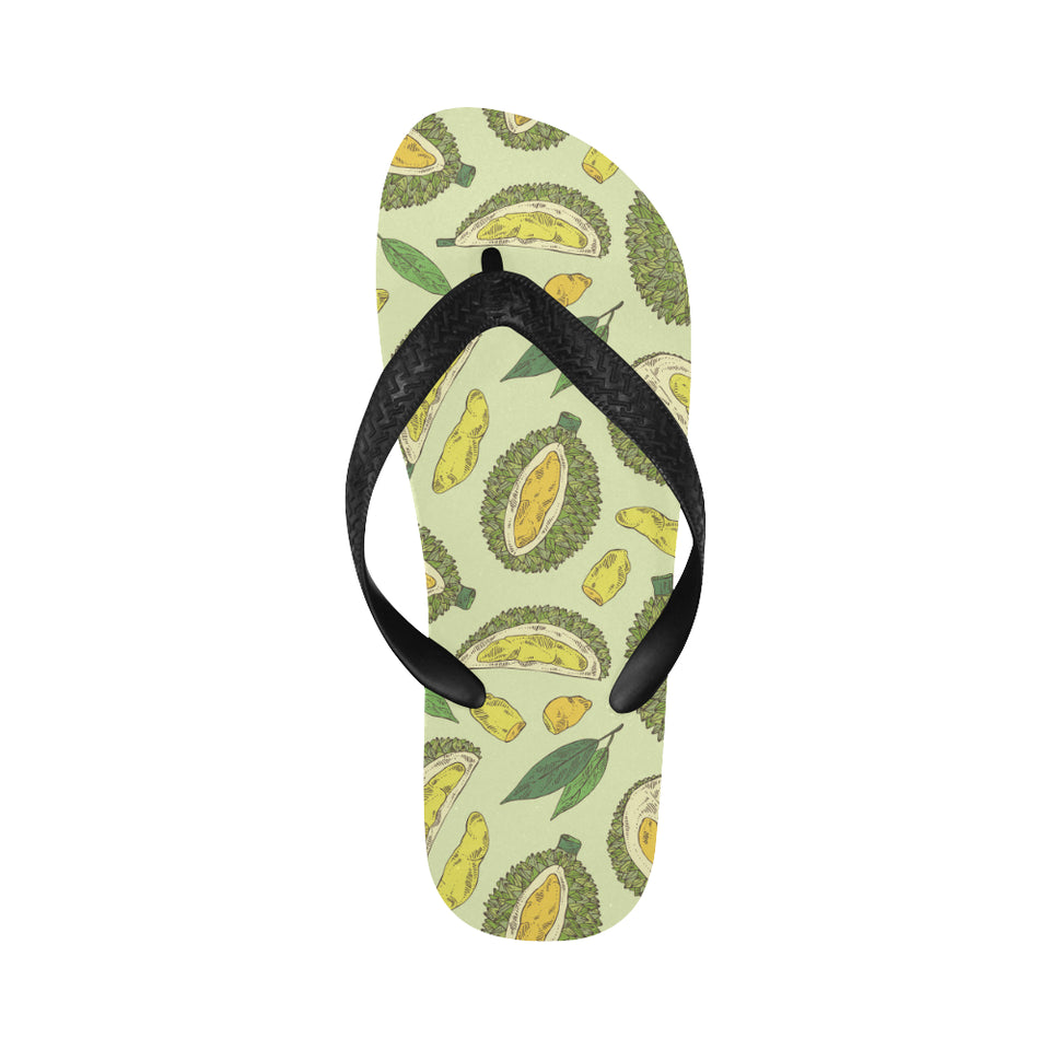 Durian leaves pattern background Unisex Flip Flops