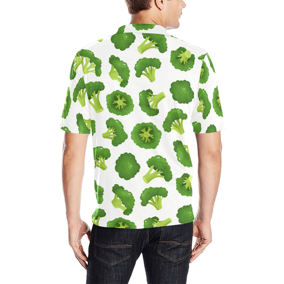 Cute broccoli pattern Men's All Over Print Polo Shirt