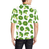Cute broccoli pattern Men's All Over Print Polo Shirt