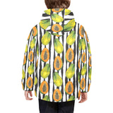 papaya design pattern Kids' Boys' Girls' Padded Hooded Jacket