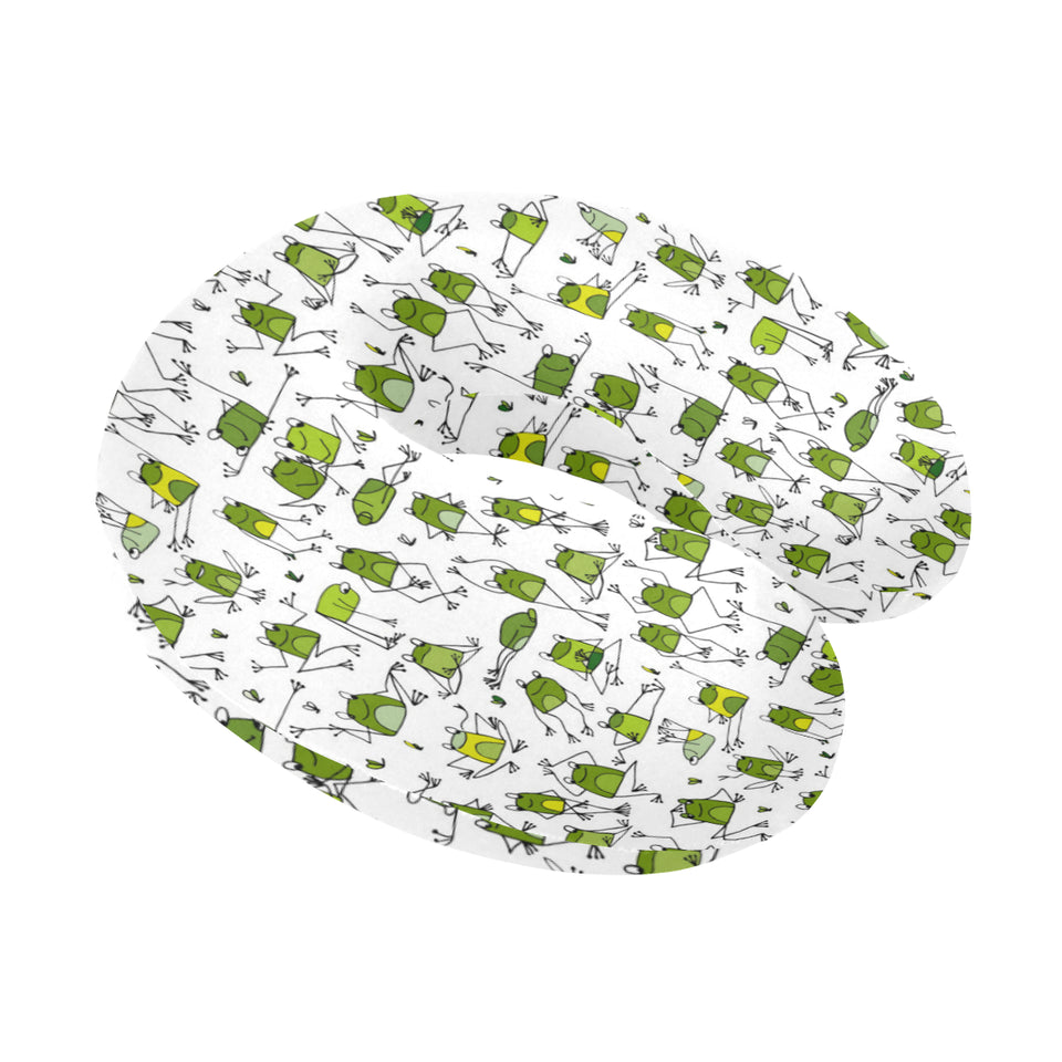 Sketch funny frog pattern U-Shaped Travel Neck Pillow