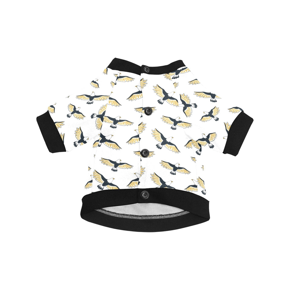 Eagle Pattern Print Design 03 All Over Print Pet Dog Round Neck Fuzzy Shirt