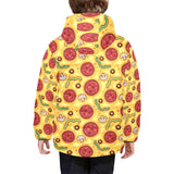 Pizza texture pattern Kids' Boys' Girls' Padded Hooded Jacket