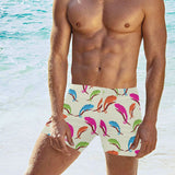 Colorful Chameleon lizard pattern Men's Swimming Trunks