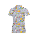 Math Pattern Print Design 04 Women's All Over Print Polo Shirt