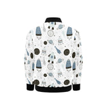 Hand drawn space elements space rocket star planet Kids' Boys' Girls' Bomber Jacket