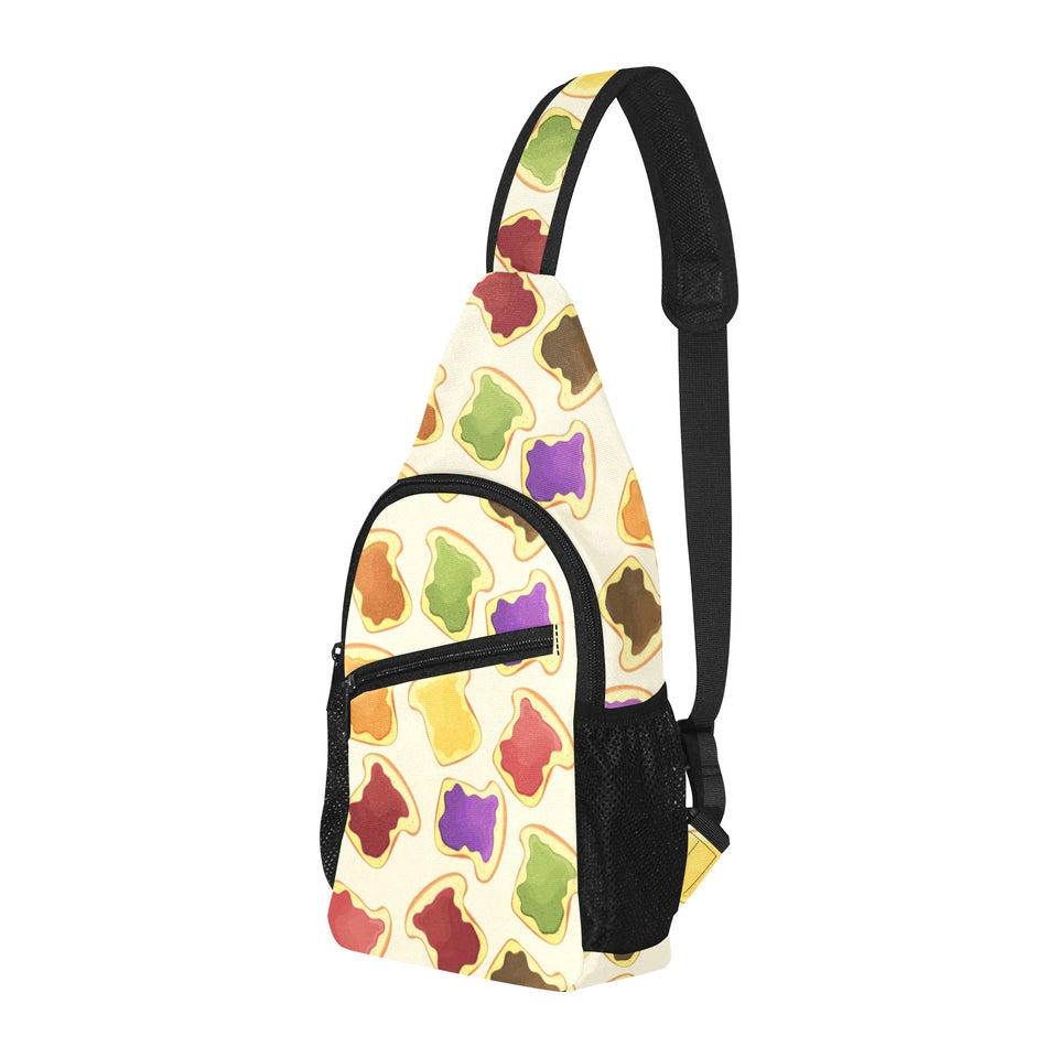 Bread Toast Pattern Print Design 02 All Over Print Chest Bag