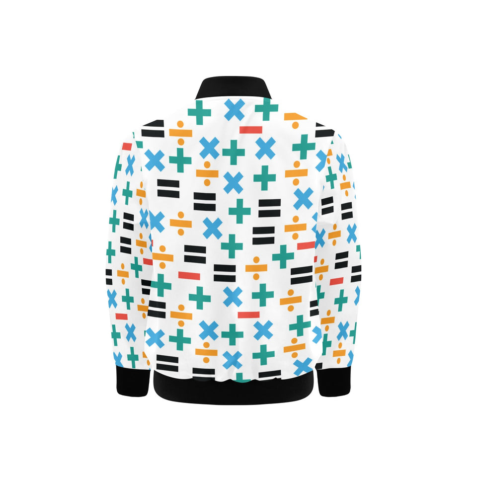 Math Pattern Print Design 05 Kids' Boys' Girls' Bomber Jacket