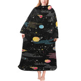 space pattern Blanket Robe with Sleeves