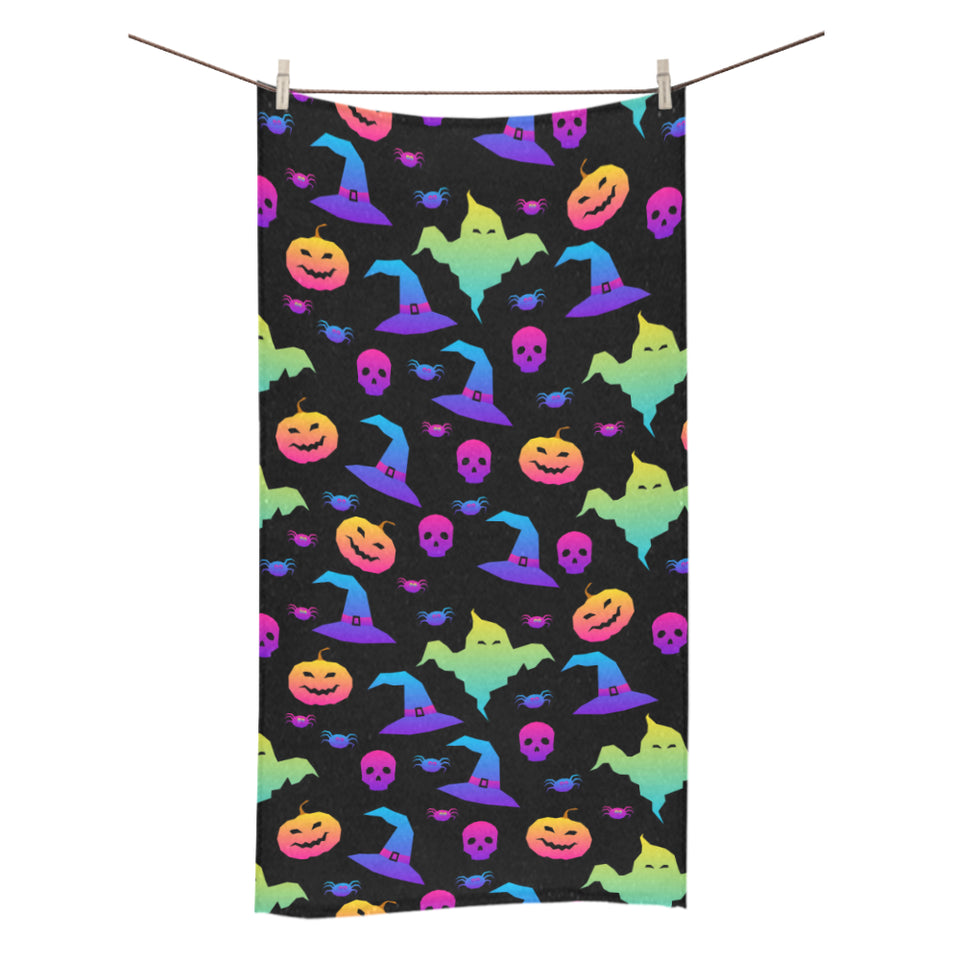 Colorful halloween background Bath Towel