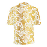 Gold grape pattern Men's All Over Print Polo Shirt