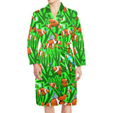 Clown Fish Pattern Print Design 01 Men's Long Sleeve Belted Night Robe