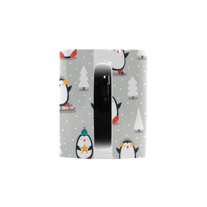 Cute Penguin christmas pattern Morphing Mug Heat Changing Mug