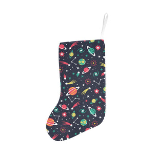 colorful space pattern planet star Christmas Stocking
