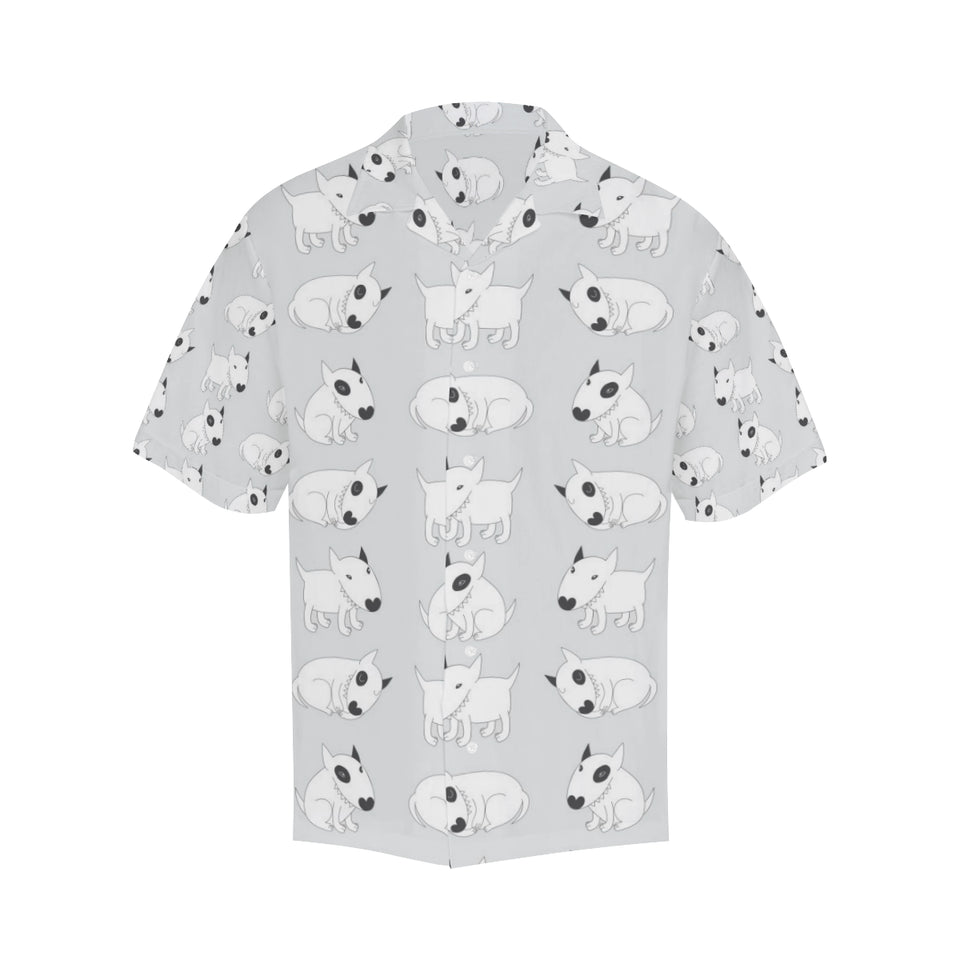 Bull Terrier Pattern Print Design 01 Men's All Over Print Hawaiian Shirt (Model T58)