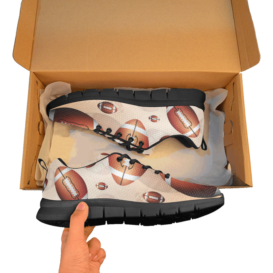 American football ball design pattern Men's Sneaker Shoes