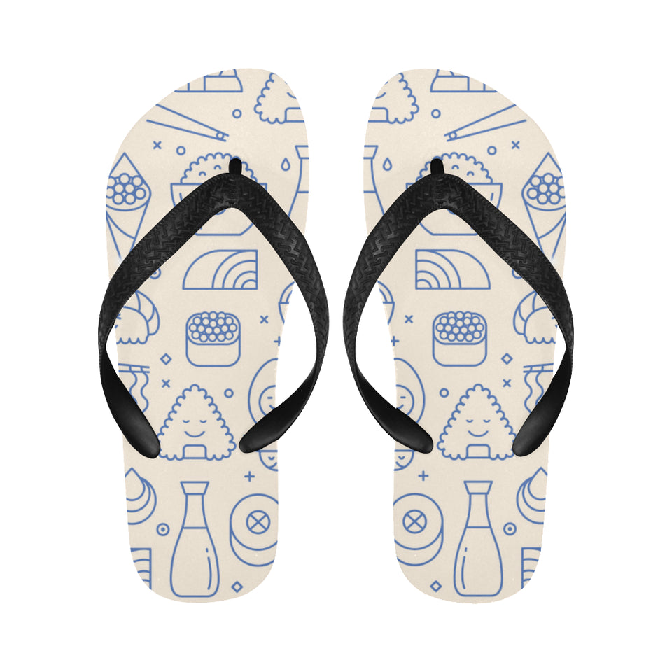 Cute sushi icon pattern Unisex Flip Flops