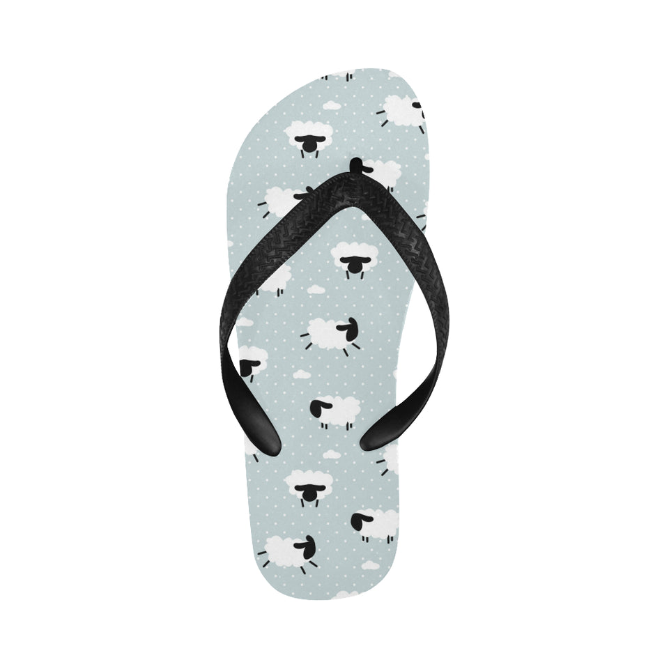 Sheep polka dot cloud pattern Unisex Flip Flops