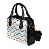 zigzag  chevron paint pattern Shoulder Handbag