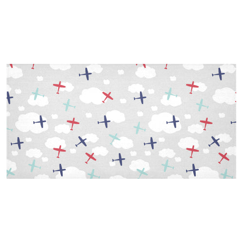 Airplane cloud grey background Tablecloth