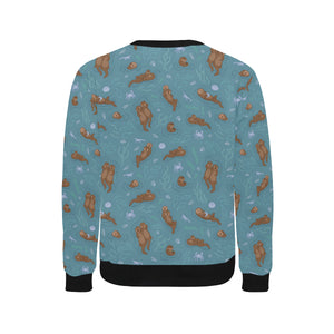 Sea otters pattern Men's Crew Neck Sweatshirt