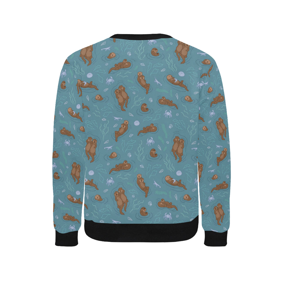 Sea otters pattern Men's Crew Neck Sweatshirt