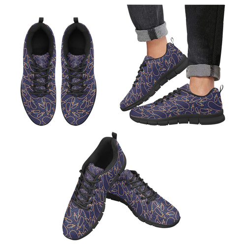 Eggplant Pattern Print Design 04 Men's Breathable Sneakers ( Model 055)