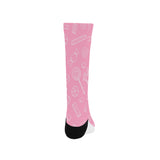 Sweet candy pink background Crew Socks