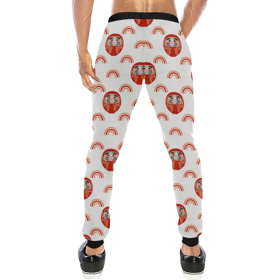 Daruma japanese wooden doll design pattern Unisex Casual Sweatpants