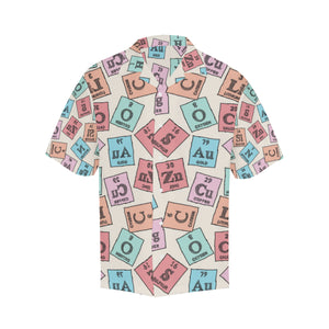 Chemistry Periodic Table Pattern Print Design 02 Men's All Over Print Hawaiian Shirt (Model T58)