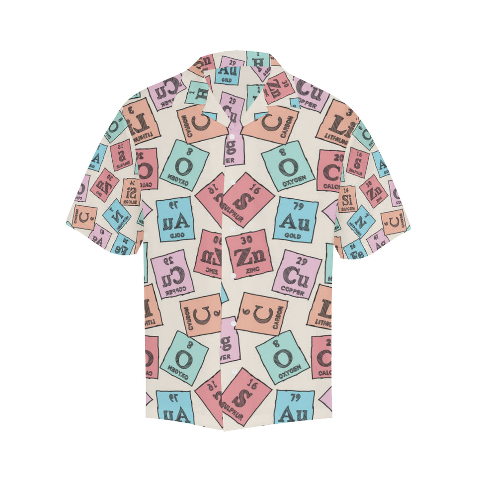 Chemistry Periodic Table Pattern Print Design 02 Men's All Over Print Hawaiian Shirt (Model T58)