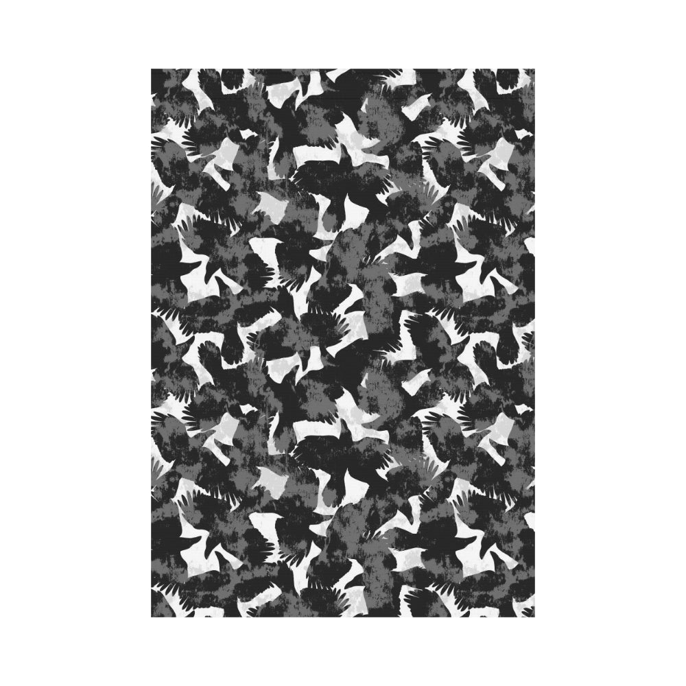 Crow illustration pattern House Flag Garden Flag