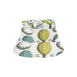 Hot Air Balloon Bird Cloud Pattern Unisex Bucket Hat