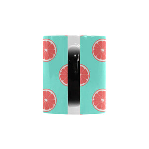 Grapefruit green background Morphing Mug Heat Changing Mug