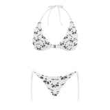 Hand Drawn faces of pandas pattern Sexy Bikinis Two-Piece Swimsuits