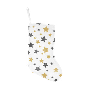 hand drawn gold black star pattern Christmas Stocking