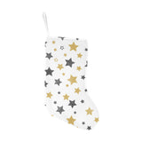hand drawn gold black star pattern Christmas Stocking