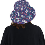 Colorful butterfly flower pattern.eps Unisex Bucket Hat