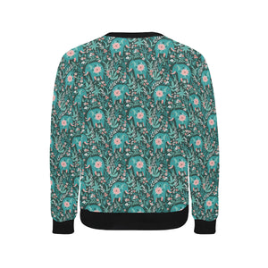 Elephants jungle pattern Men's Crew Neck Sweatshirt