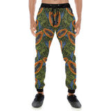 Colorful papaya tropical leaves Unisex Casual Sweatpants