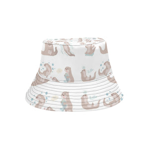 Cute sea otters pattern Unisex Bucket Hat