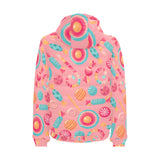Colorful candy pattern Men's Padded Hooded Jacket