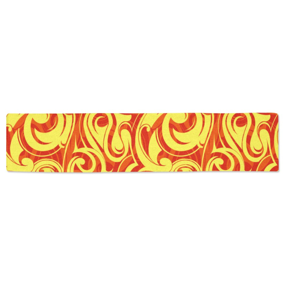 Fire flame design pattern Table Runner