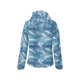 Shark hand drawn Women's Padded Hooded Jacket