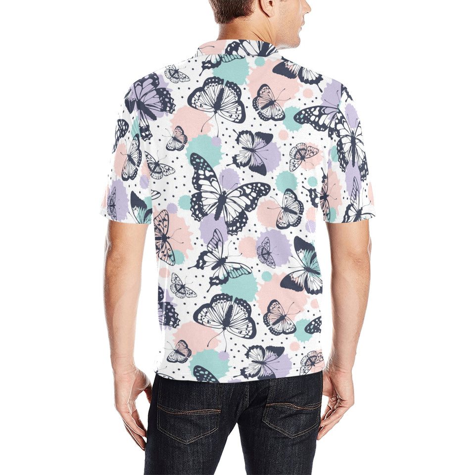 Butterfly pattern Men's All Over Print Polo Shirt