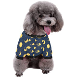 Moon star pattern All Over Print Pet Dog Round Neck Fuzzy Shirt