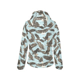 Eagle Pattern Print Design 01 Women's Padded Hooded Jacket