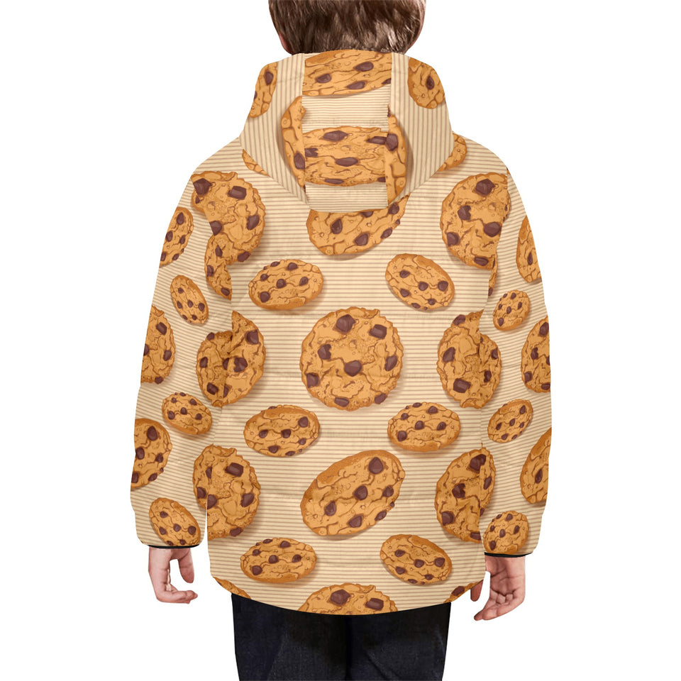 Cookie pattern Kids' Boys' Girls' Padded Hooded Jacket