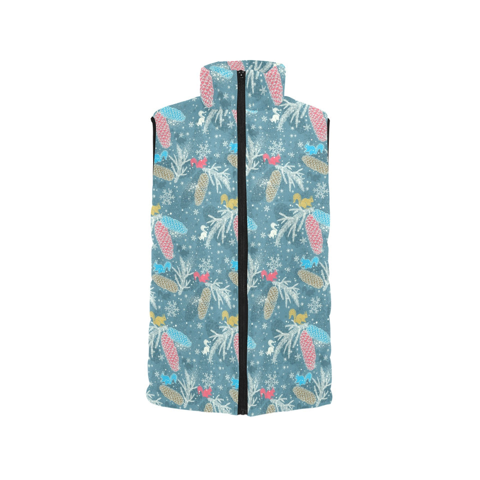 Squirrel Pattern Print Design 01 Men's Padded Vest