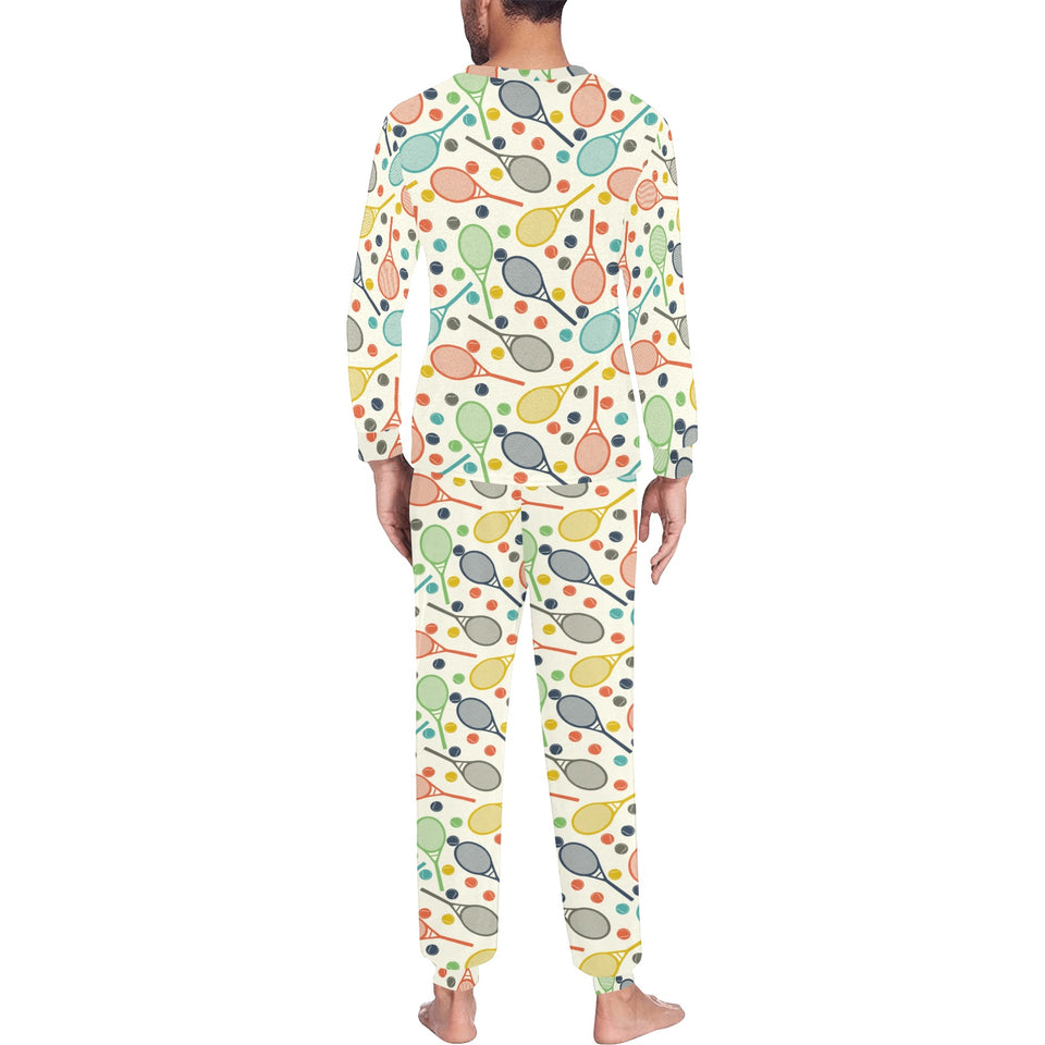 Tennis Pattern Print Design 03 Men's All Over Print Pajama